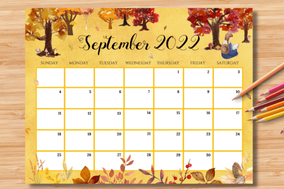 Download Editable September 2022 Calendar - Premium Resources