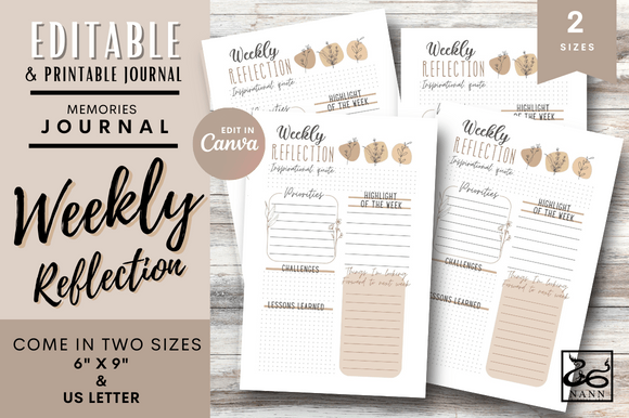 Download Weekly Reflection Journal Templates - Journal templates Collection