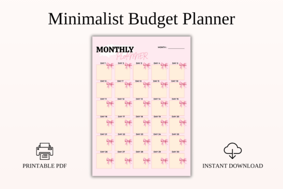 Download Minimalist Budget Planner PDF Printable - Budget planner pdf Collection