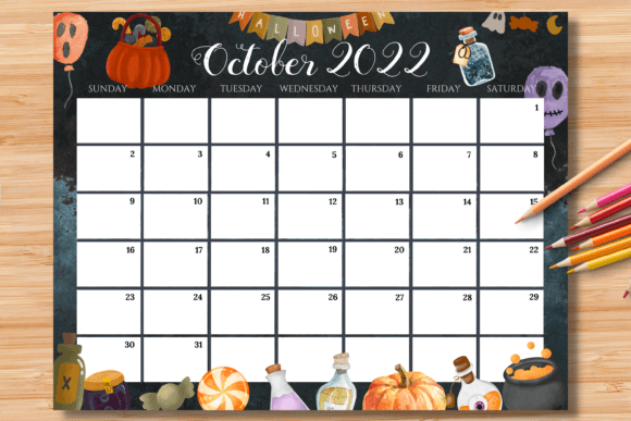 Download Editable/Fillable October 2022 Calendar - Premium Resources