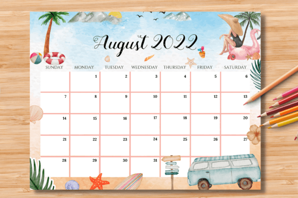 Download Editable/Fillable August 2022 Calendar - Premium Resources